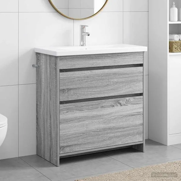 Ensemble de mobilier de salle de bain Sonoma gris