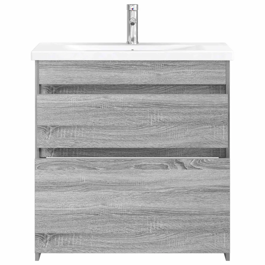 Ensemble de mobilier de salle de bain Sonoma gris - 3