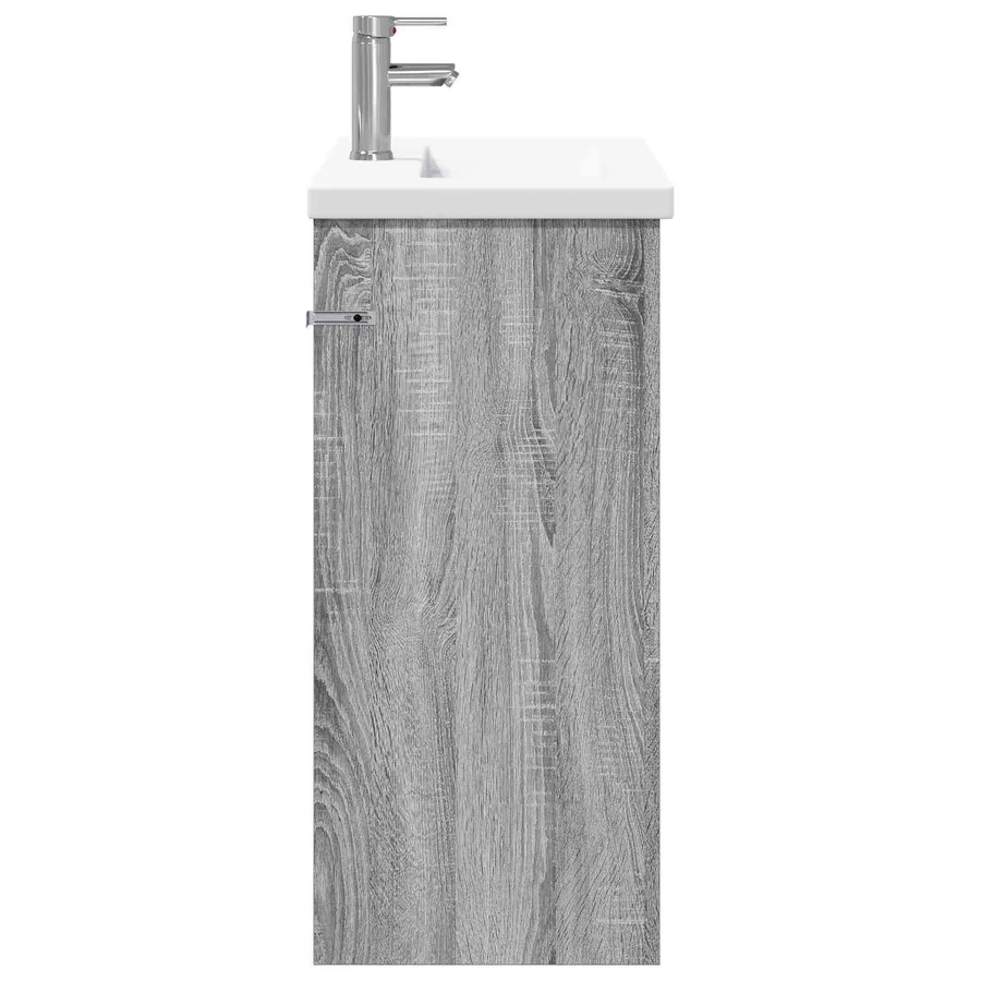 Ensemble de mobilier de salle de bain Sonoma gris - 6