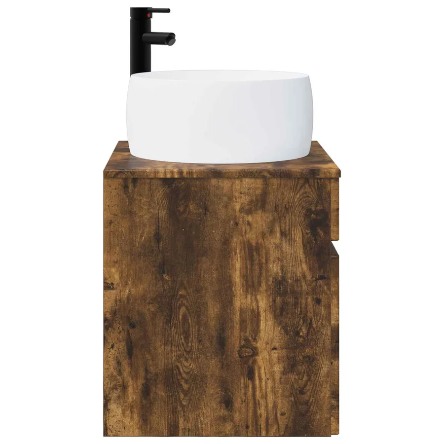 Meuble de lavabo mural Chêne fumé 49 x 44,5 x 66 cm - 3