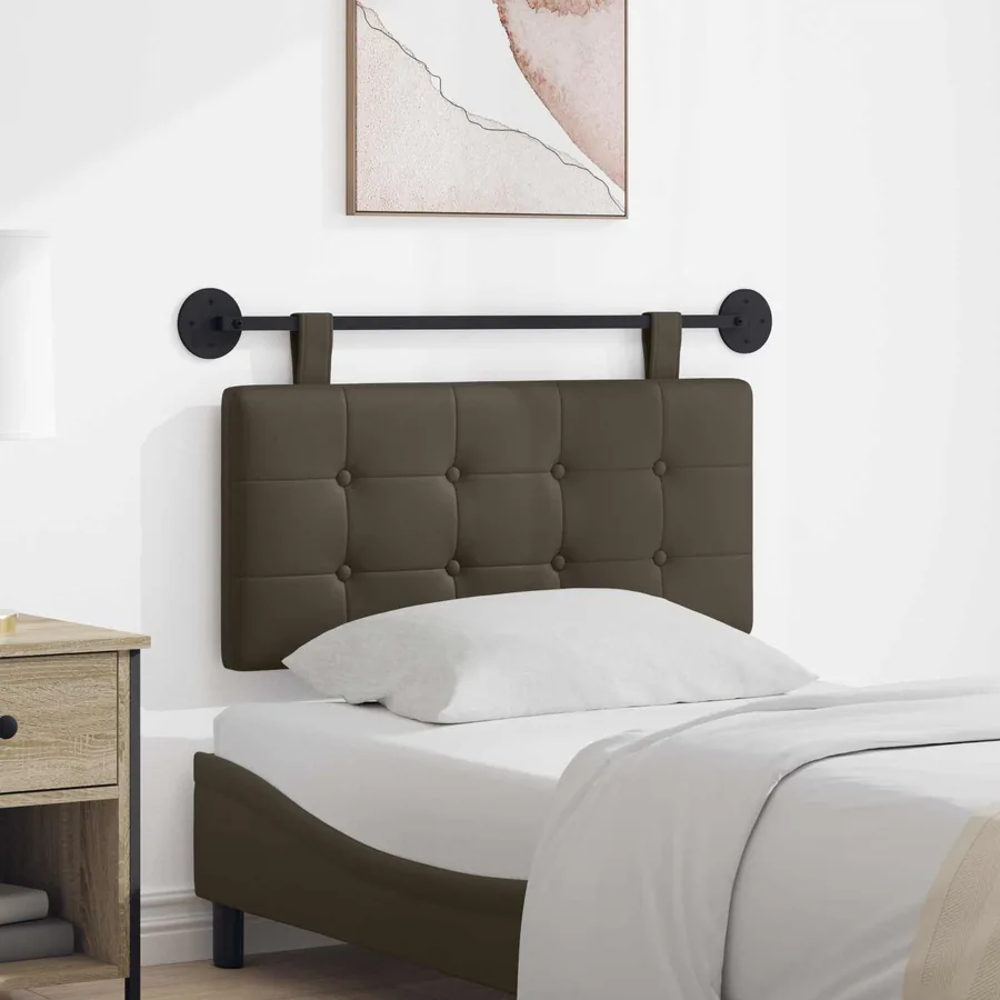 Tête de lit suspendue Gris Simili cuir