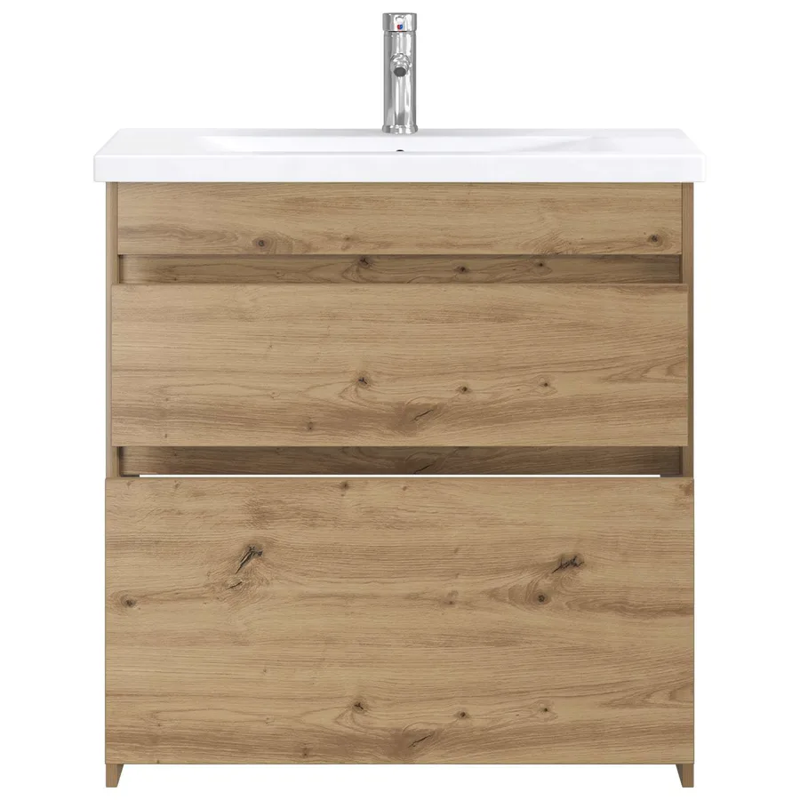 Ensemble de mobilier de salle de bain Chêne artisanal - 3