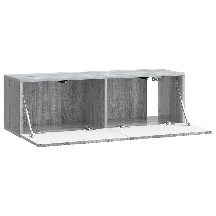 Meuble TV mural Sonoma gris 98 x 31 x 30 cm Bois d'ingénierie - 5