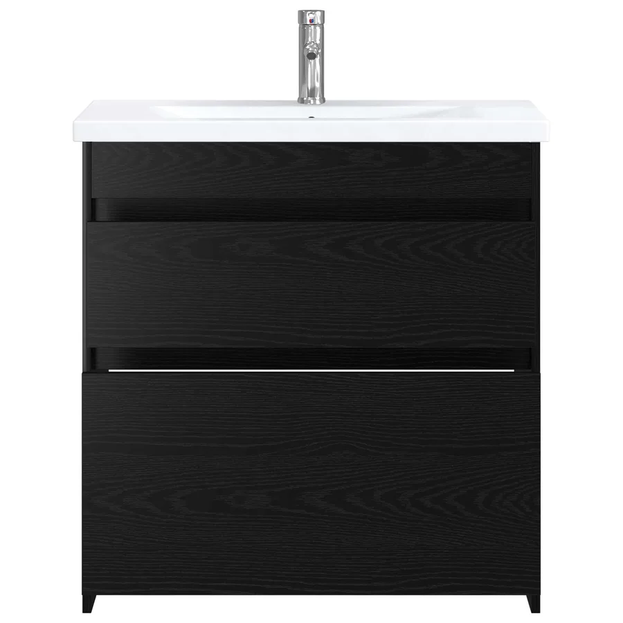 Ensemble de mobilier de salle de bain Chêne noir - 3