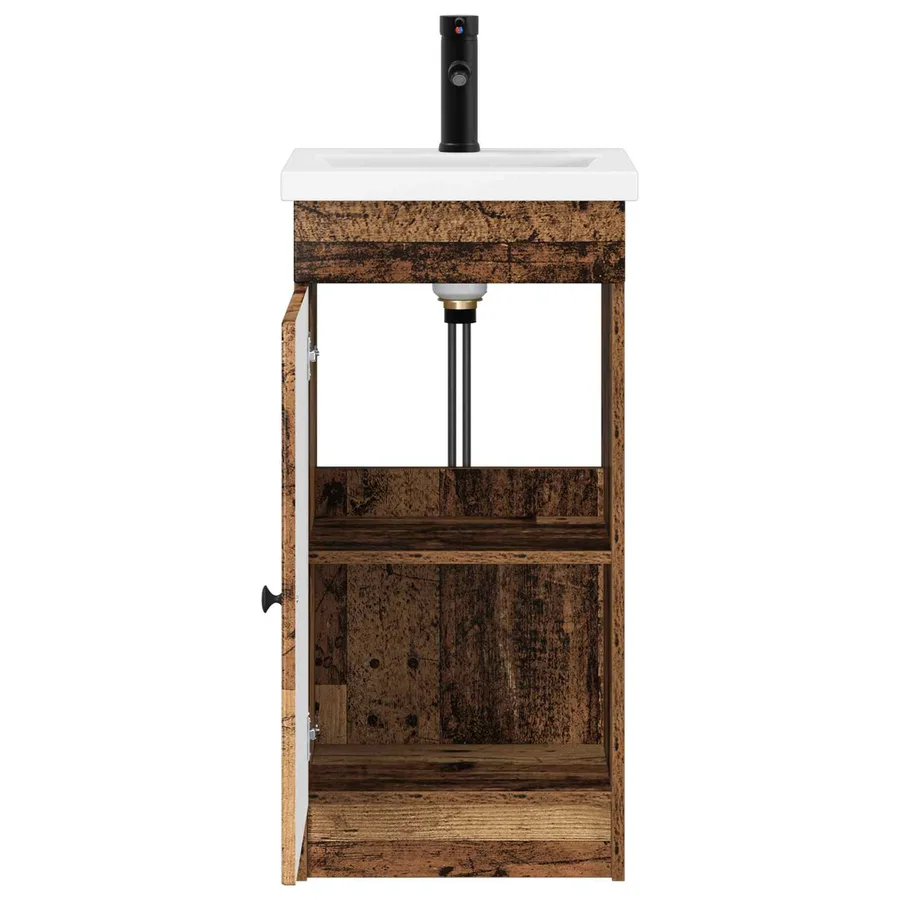 Meuble de salle de bain avec évier Bois ancien - 4