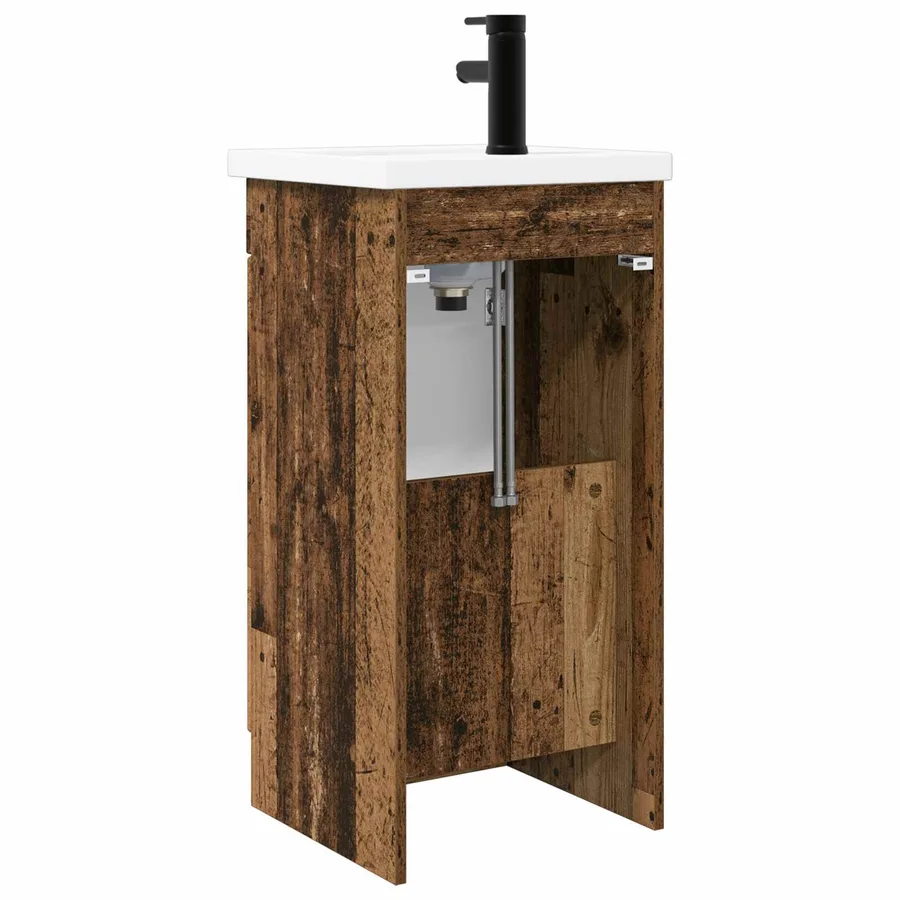 Meuble de salle de bain avec évier Bois ancien - 6