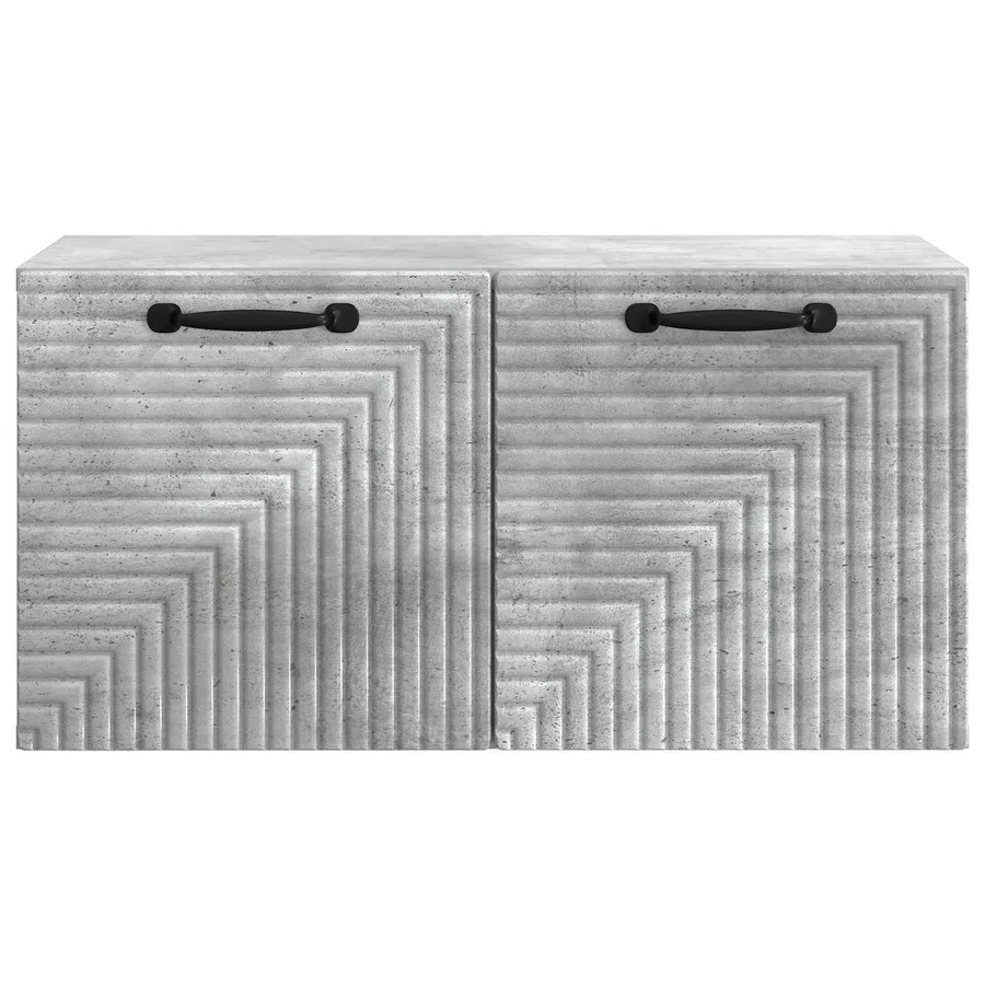 Meuble TV mural Gris béton 59,5 x 31 x 30 cm Bois d'ingénierie - 6