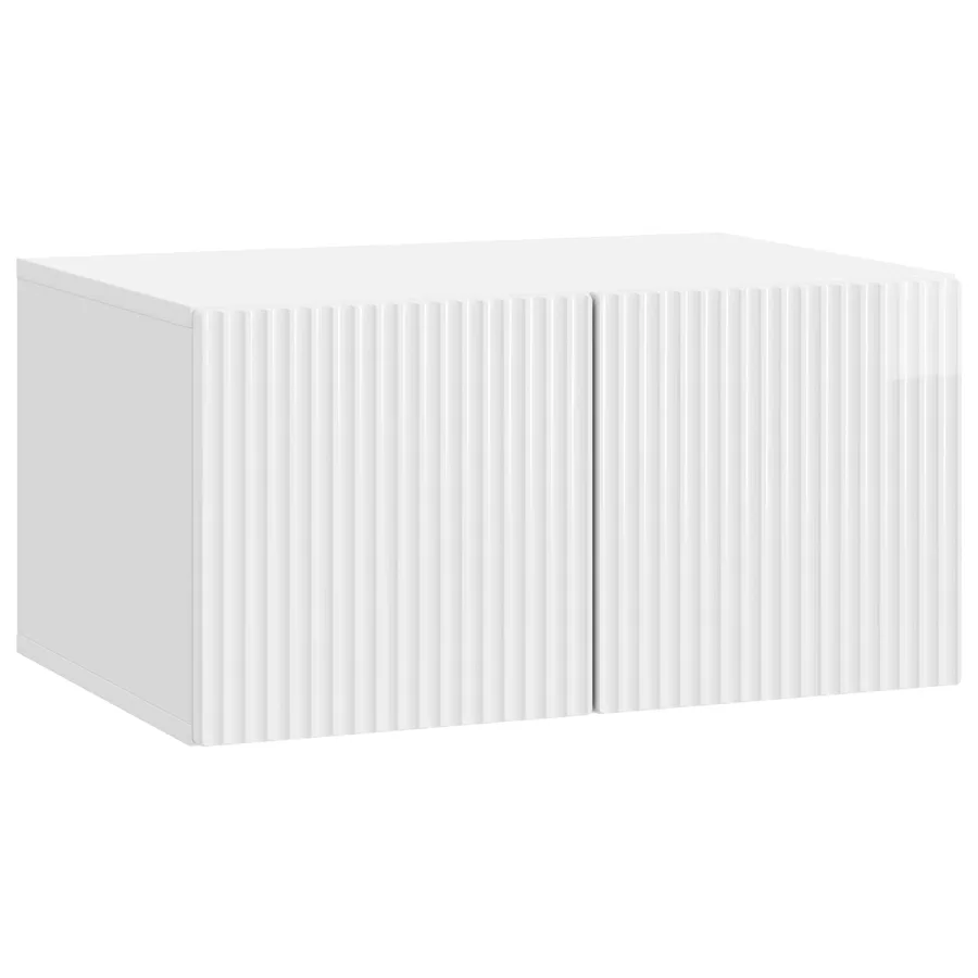 Meuble TV mural Montage mural Blanc brillant 59,5 x 41 x 30 cm - 2