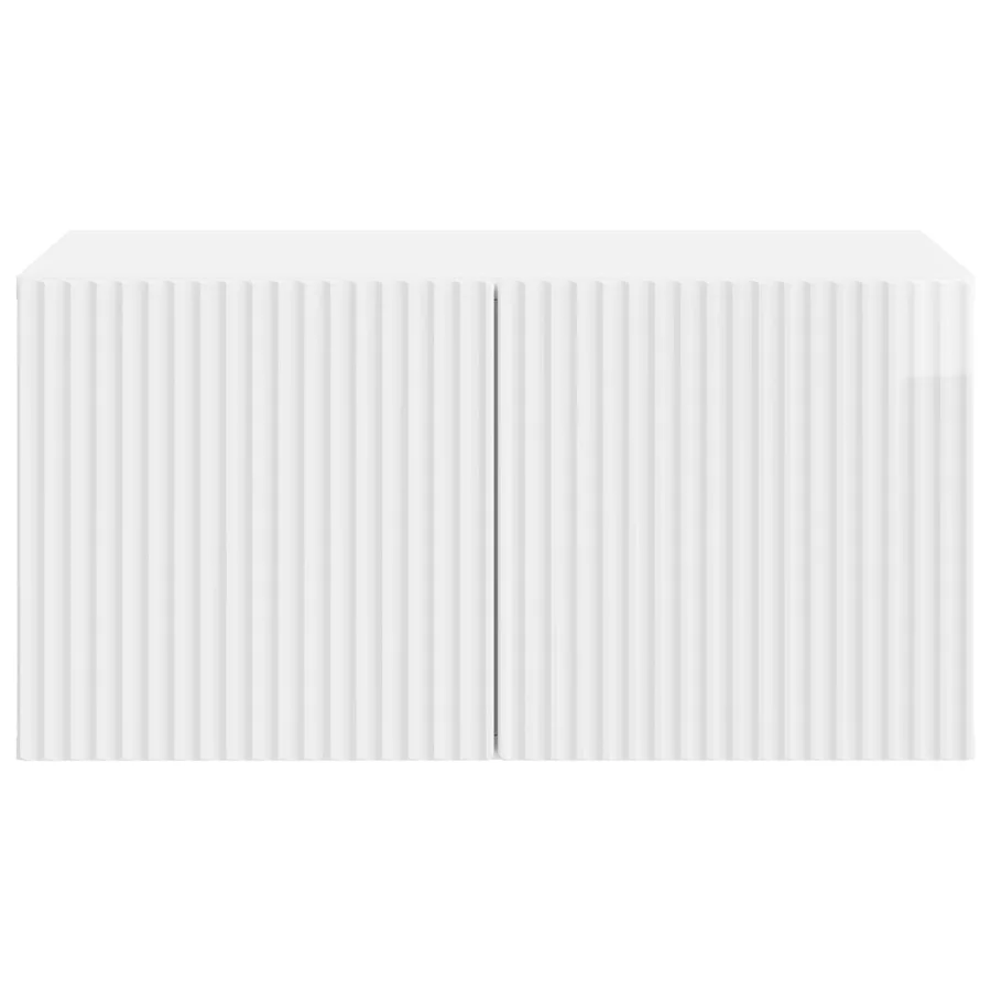 Meuble TV mural Montage mural Blanc brillant 59,5 x 41 x 30 cm - 6