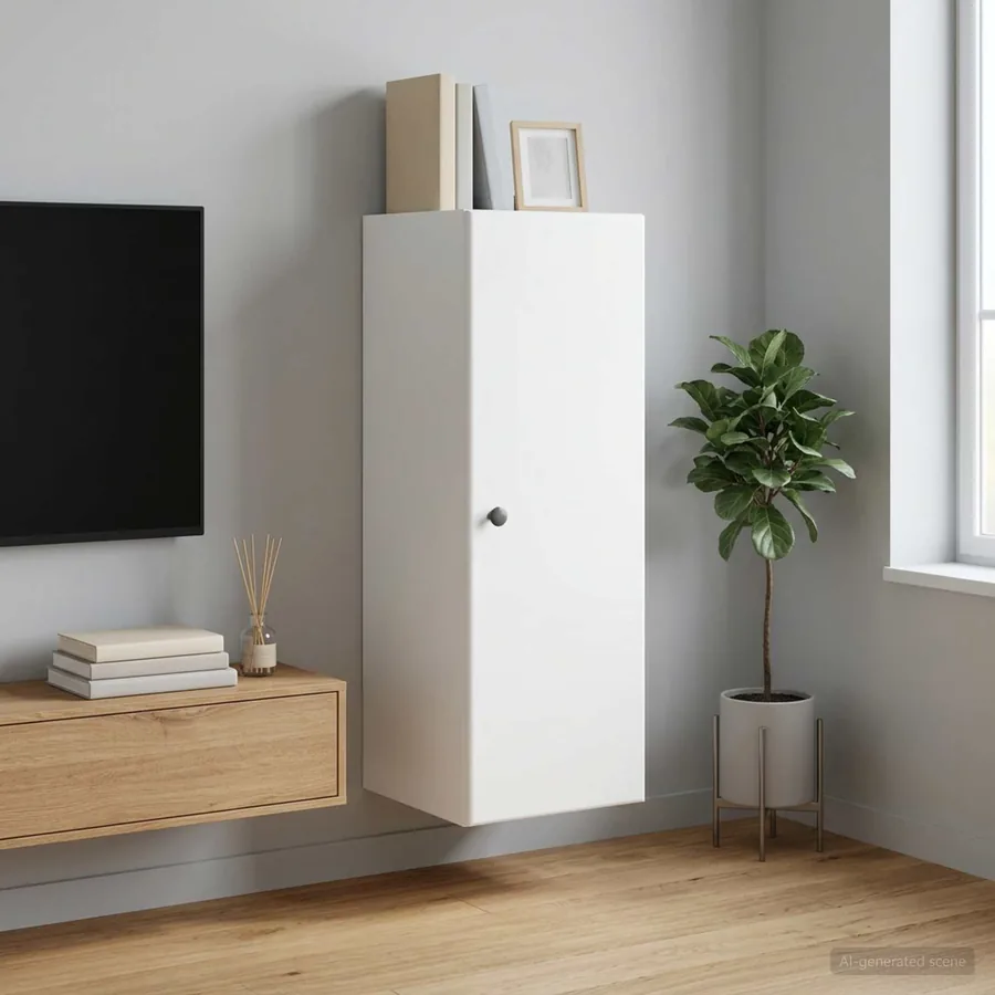 Armoire Murale Blanc 33 x 34,5 x 90 cm Bois d'ingénierie