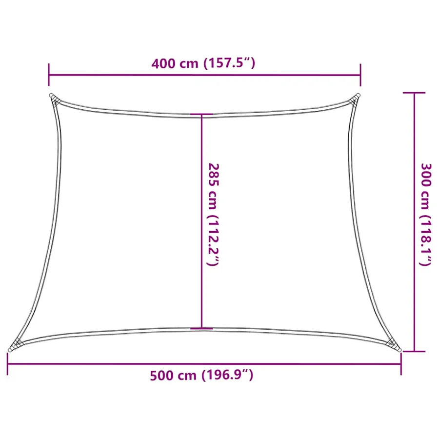 Voile d'ombrage 160 g/m² Rouge 4/5x3 m PEHD - 10