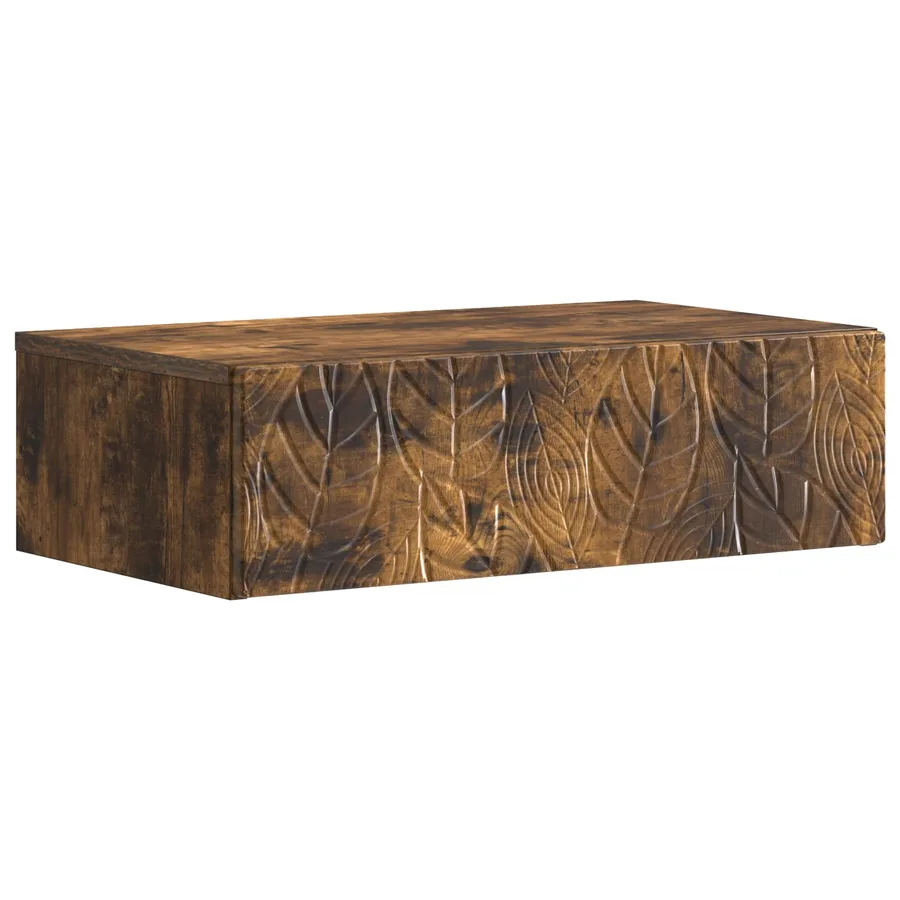 Table d'appoint murale Chêne fumé 59 x 34,5 x 17 cm - 2