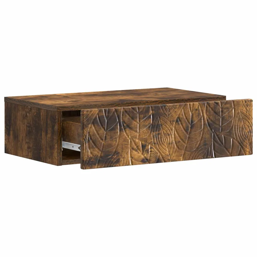 Table d'appoint murale Chêne fumé 59 x 34,5 x 17 cm - 3