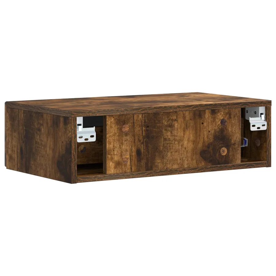 Table d'appoint murale Chêne fumé 59 x 34,5 x 17 cm - 6
