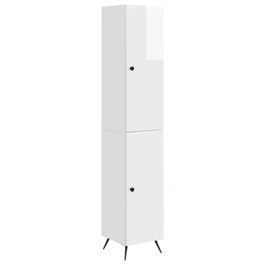 Ensemble de Meubles 2 pcs Blanc brillant Bois d'ingénierie - 2