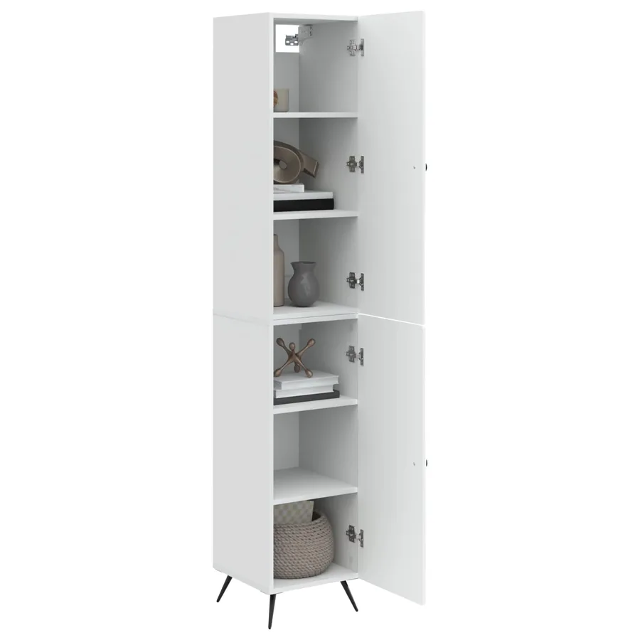 Ensemble de Meubles 2 pcs Blanc brillant Bois d'ingénierie - 3