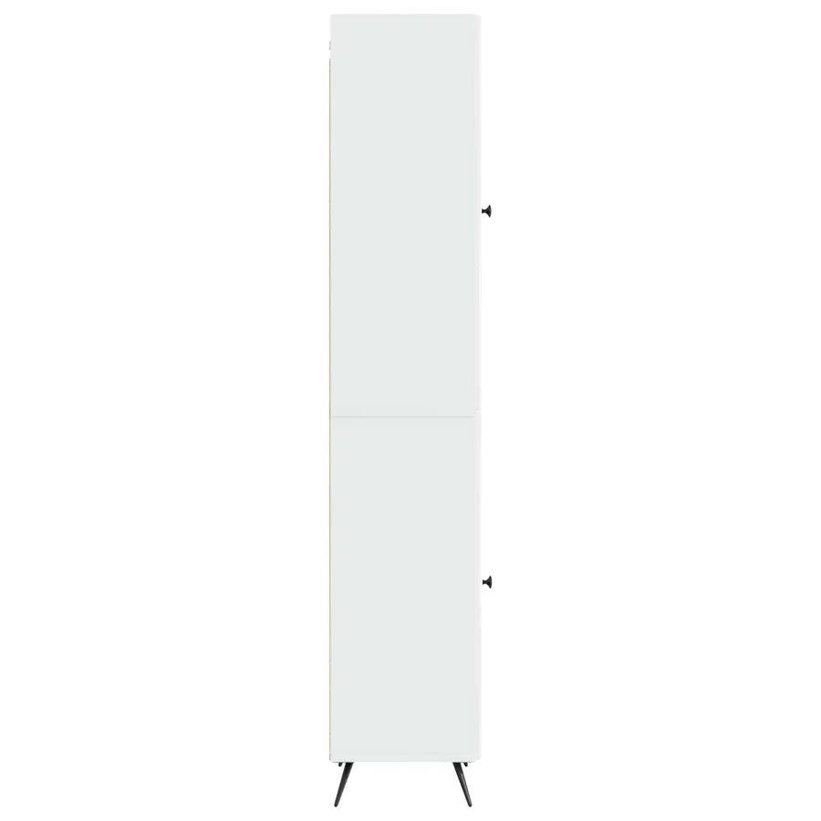 Ensemble de Meubles 2 pcs Blanc brillant Bois d'ingénierie - 6