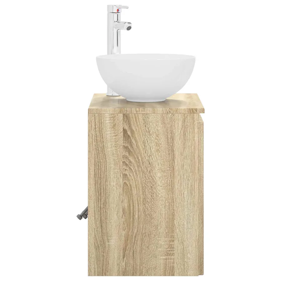 Vanité de lavabo mural Chêne Sonoma 49,5 x 35 x 63 cm - 4