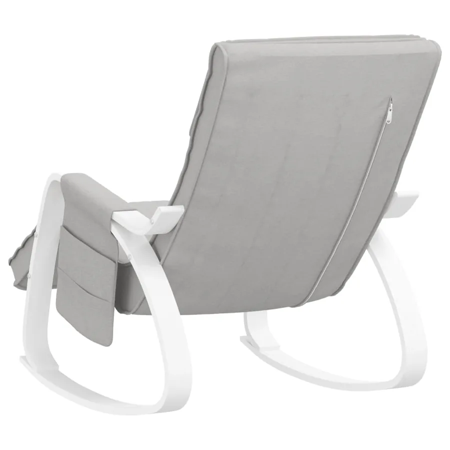 Chaise à bascule Gris clair Tissu - 5