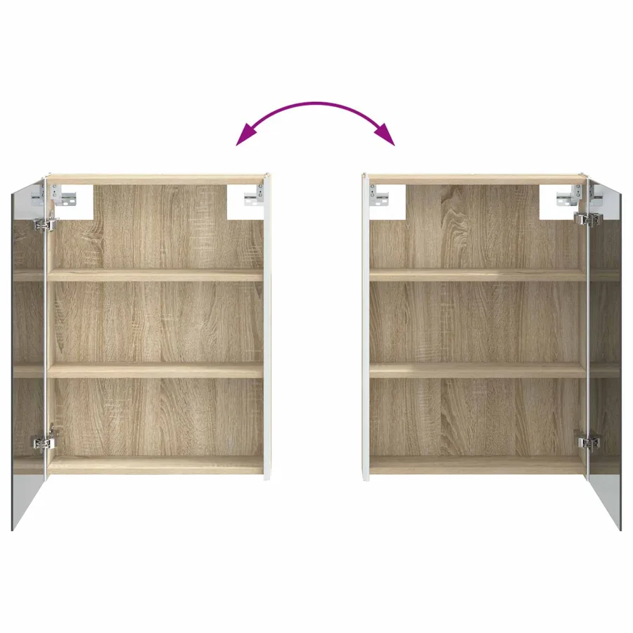 Ensemble de mobilier de salle de bain 4 pcs Chêne Sonoma - 11