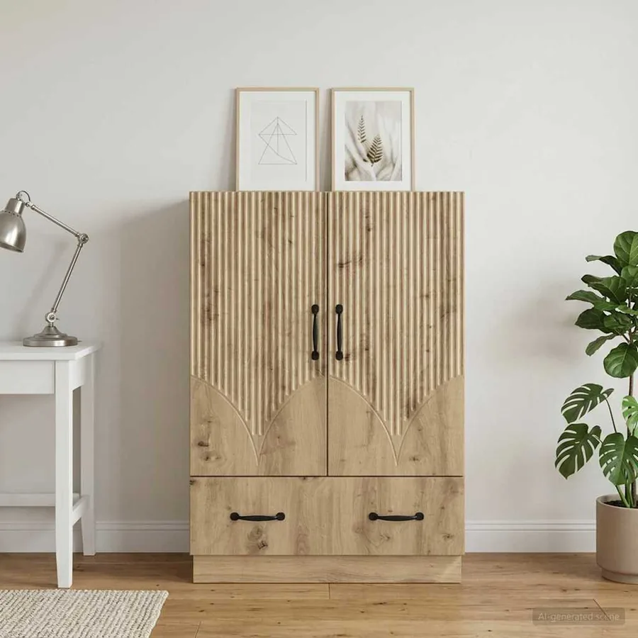 Buffet Chêne artisanal 66 x 34,5 x 92 cm Bois d'ingénierie