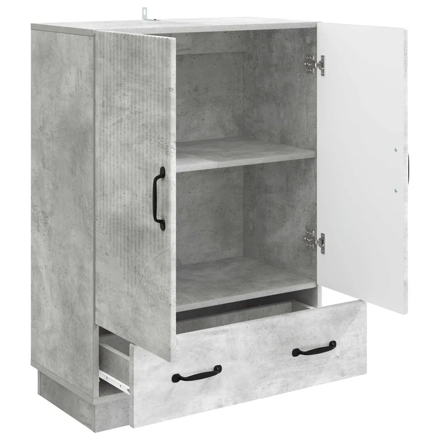 Buffet Gris béton 66 x 34,5 x 92 cm Bois d'ingénierie - 4