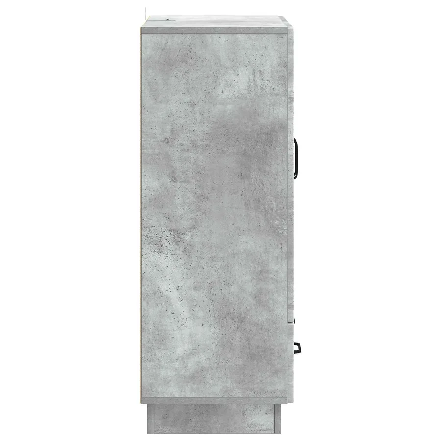 Buffet Gris béton 66 x 34,5 x 92 cm Bois d'ingénierie - 6