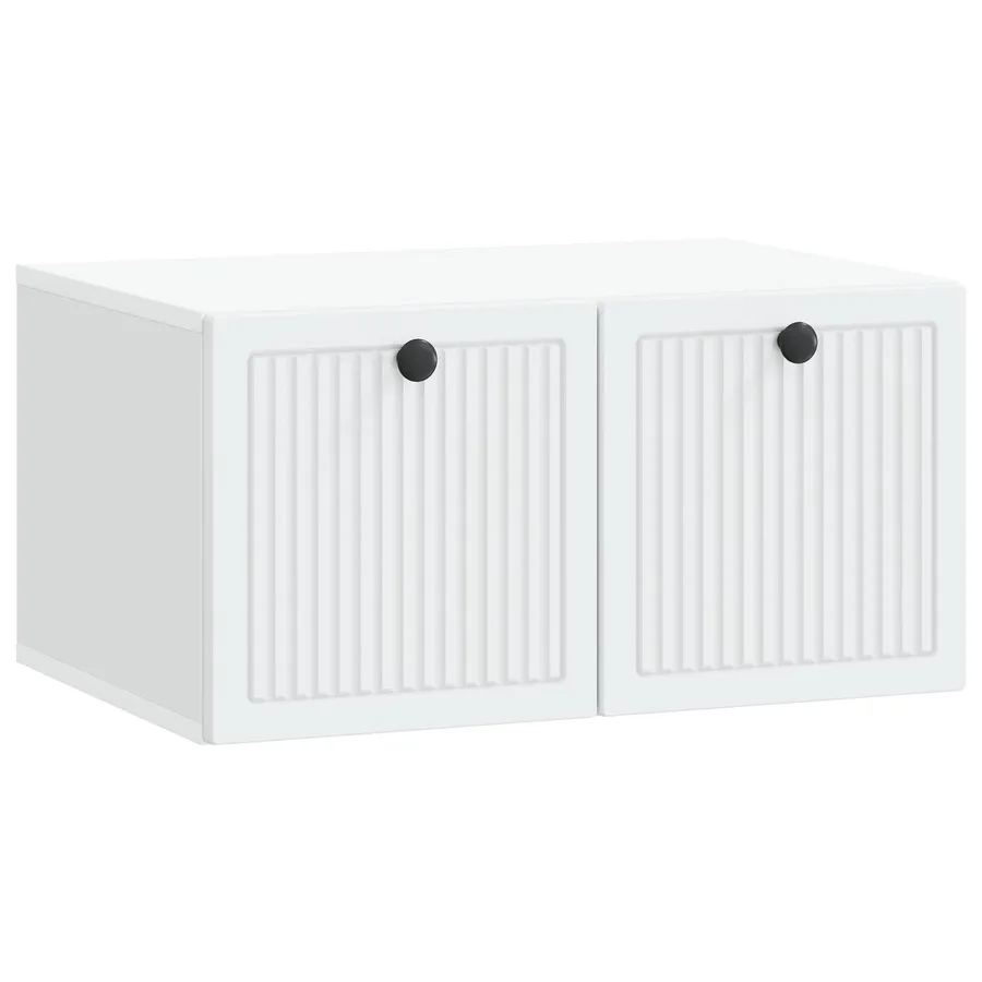 Meuble TV mural Blanc 59,5 x 41 x 30 cm Bois d'ingénierie - 2