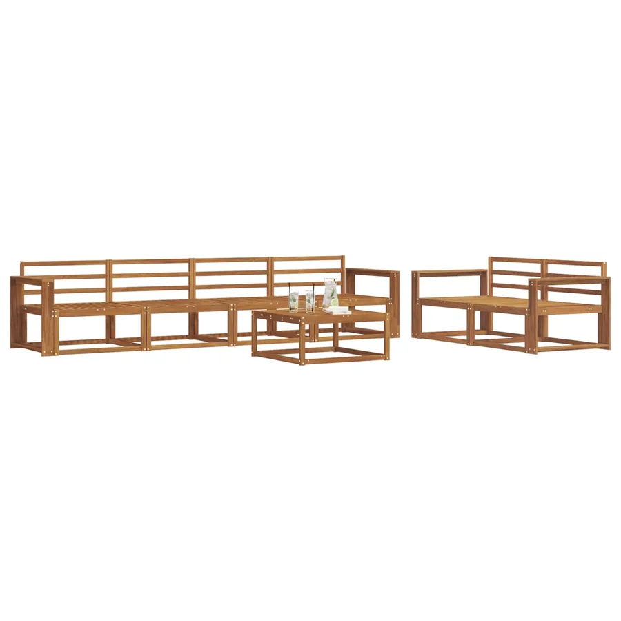 Ensemble de canapés d'extérieur 7 pcs Naturel - 3
