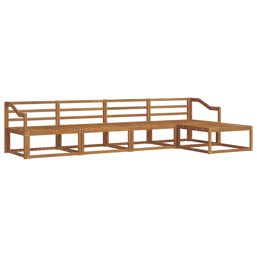 Ensemble de canapés d'extérieur 5 pcs Naturel - 2