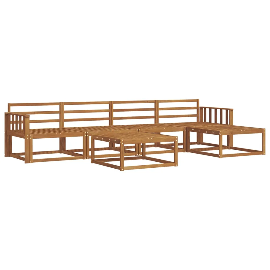 Ensemble de canapés d'extérieur 6 pcs Naturel - 2