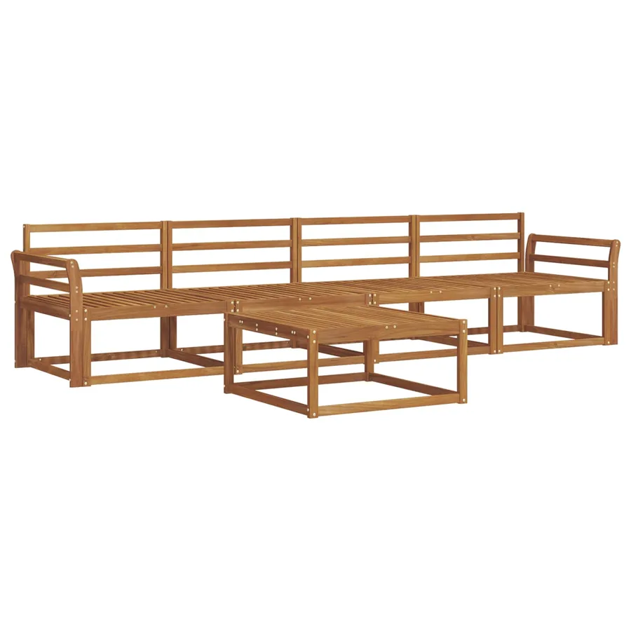 Ensemble de canapés d'extérieur 5 pcs Naturel - 2