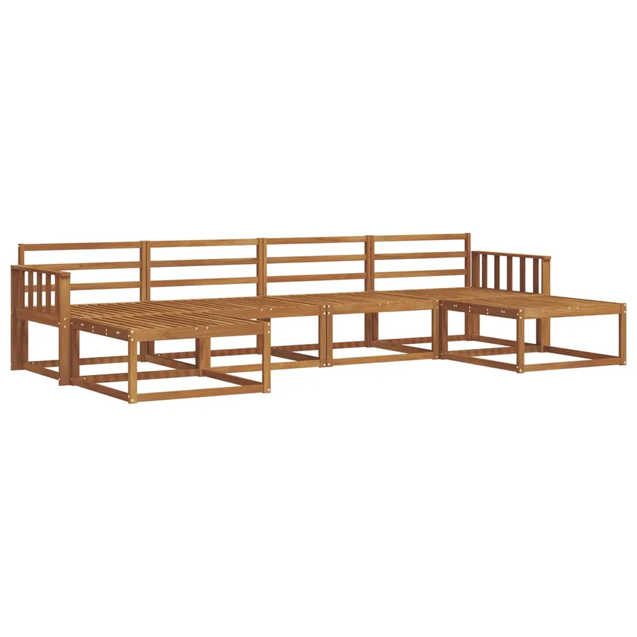 Ensemble de canapés d'extérieur 6 pcs Naturel - 2