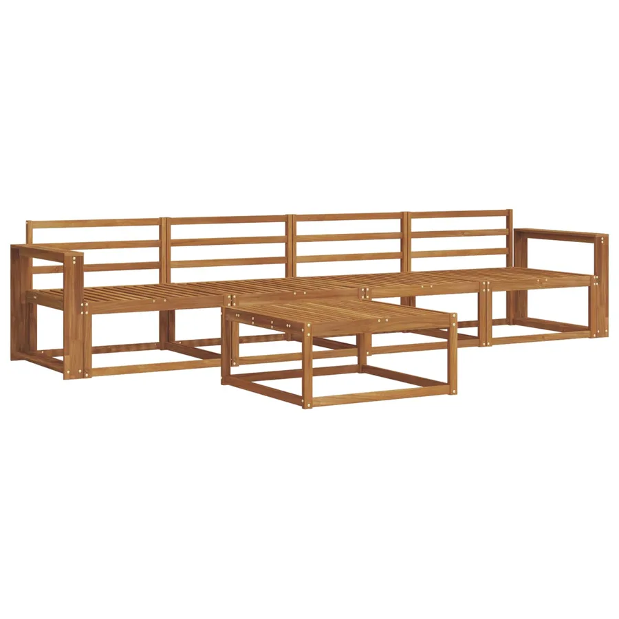 Ensemble de canapés d'extérieur 5 pcs Naturel - 2
