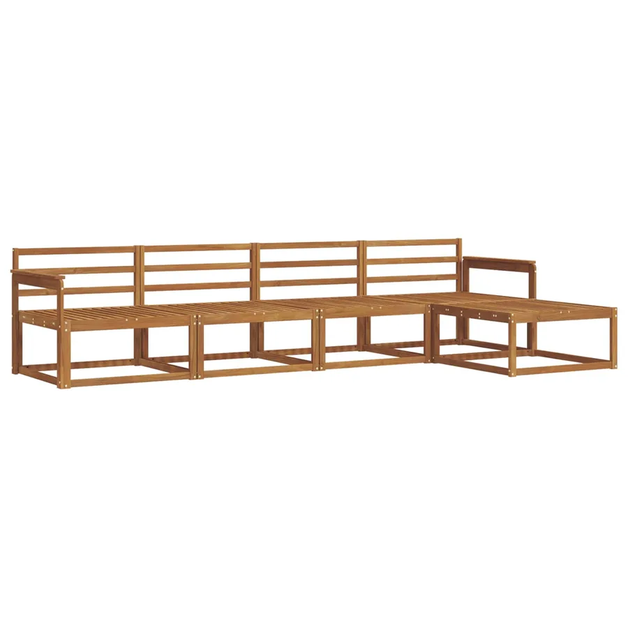 Ensemble de canapés d'extérieur 5 pcs Naturel - 2