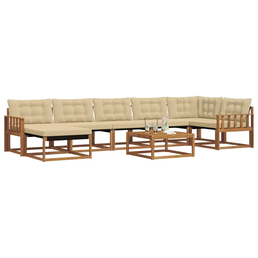 Ensemble de canapés d'extérieur 22 pcs Naturel et Beige - 3