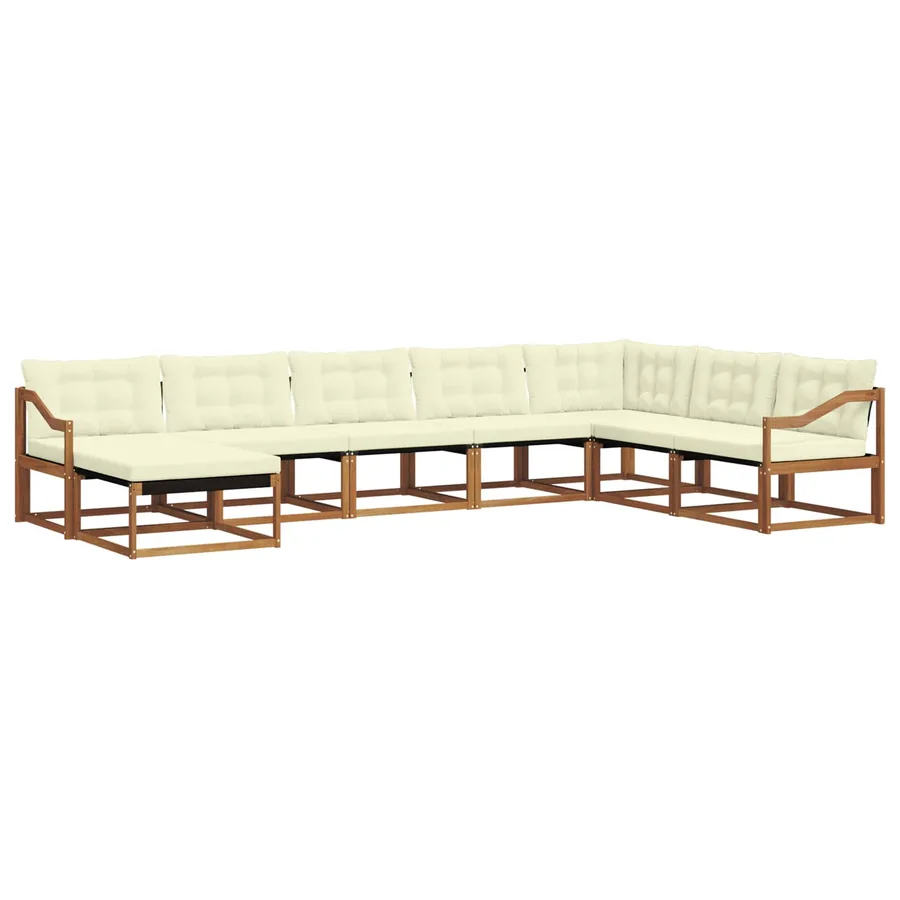 Ensemble de canapés d'extérieur 8 pcs Naturel et Crème - 2