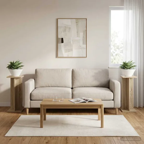 Support de Plante 2 pc Chêne Sonoma 25 x 25,5 x 60,5 cm