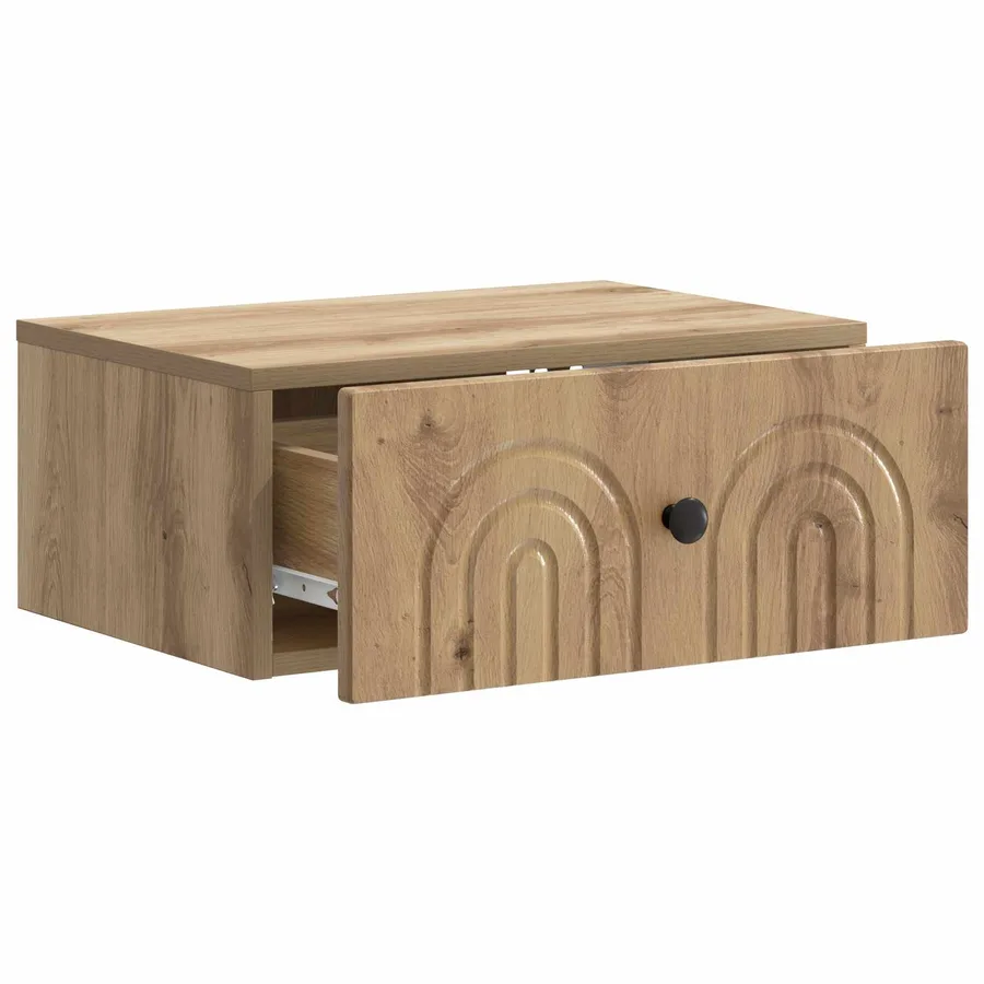 Cabinet de chevet mural Chêne artisanal 49 x 34,5 x 20 cm - 4