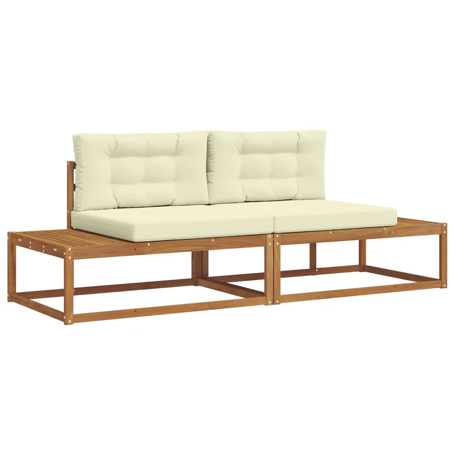 Ensemble de canapés d'extérieur avec coussin Naturel et Crème - 2