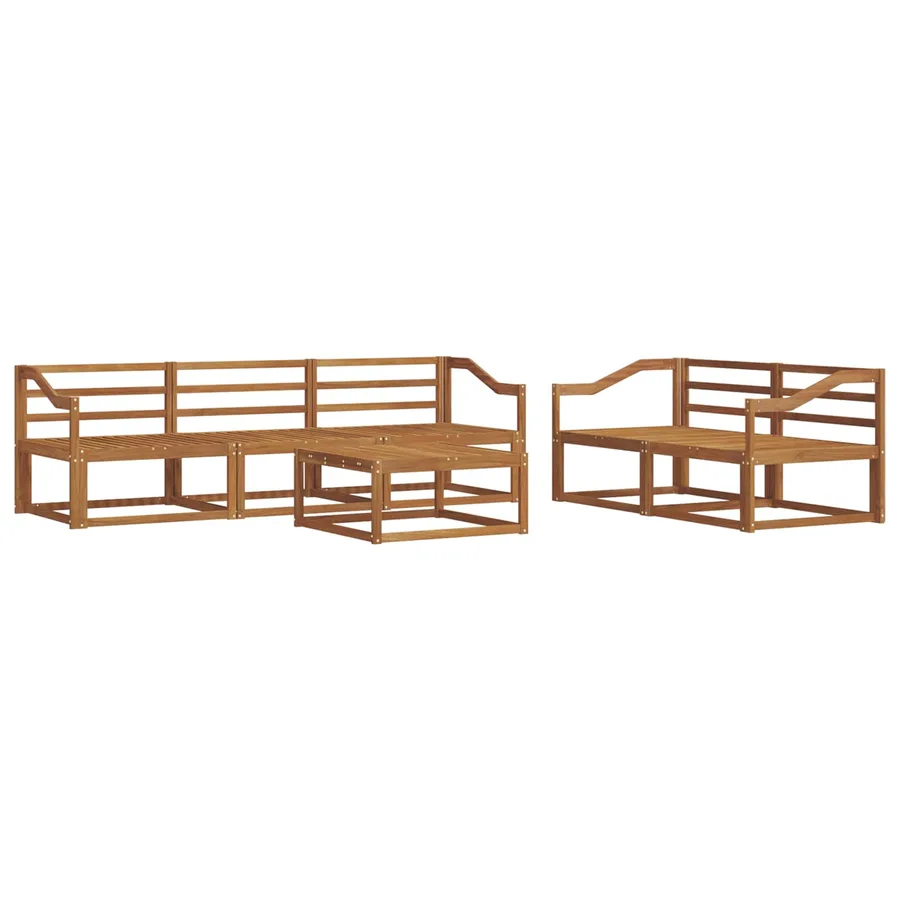 Ensemble de canapés d'extérieur 6 pcs Naturel - 2
