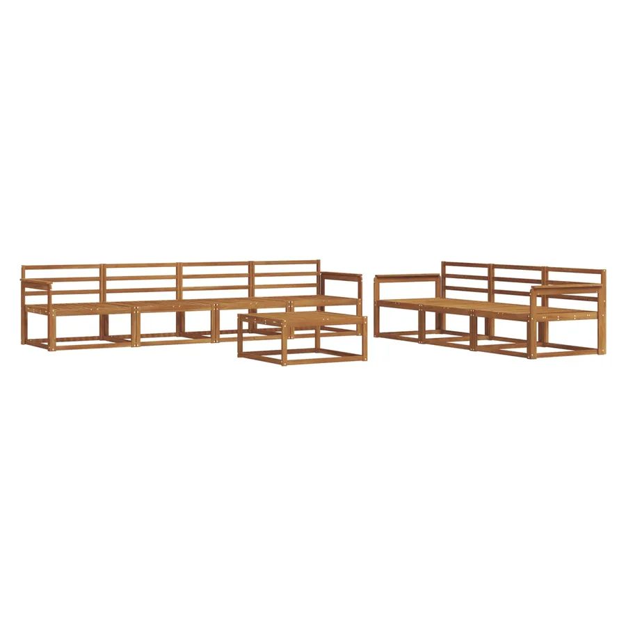 Ensemble de canapés d'extérieur 8 pcs Naturel - 2