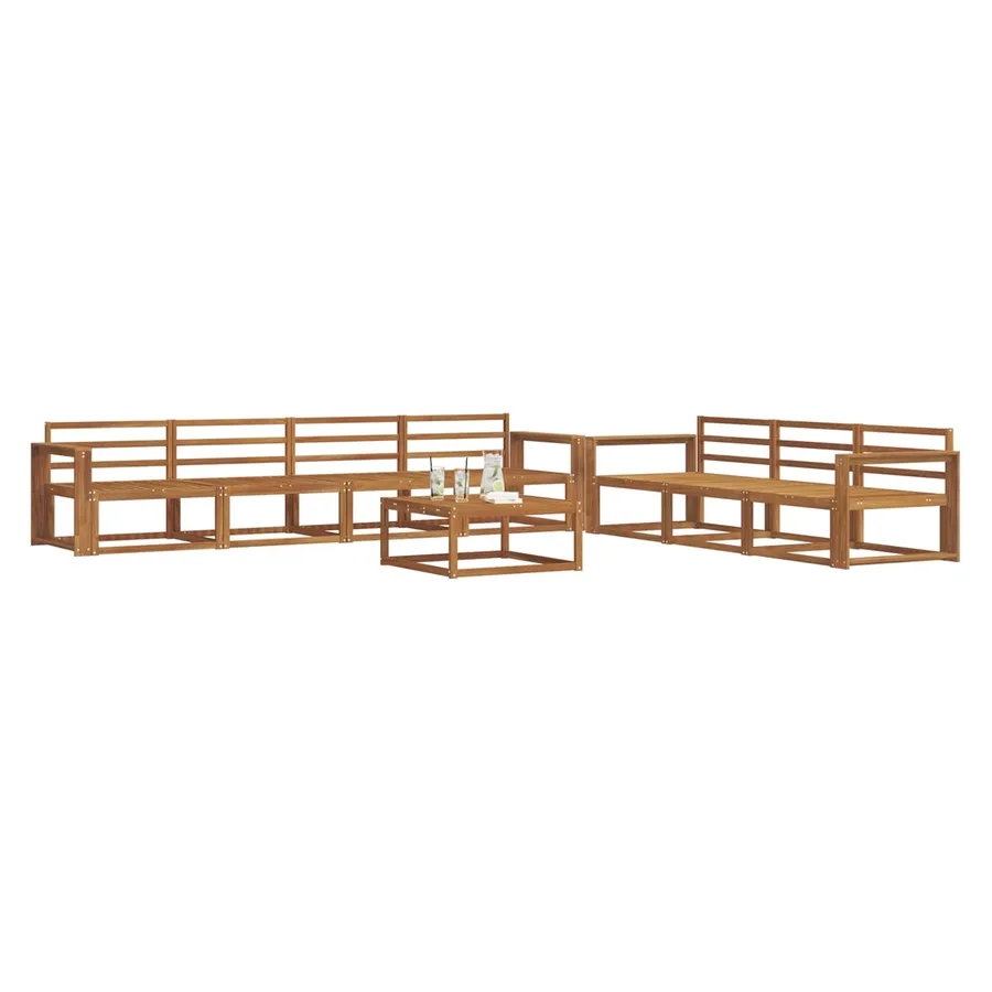 Ensemble de canapés d'extérieur 8 pcs Naturel - 3