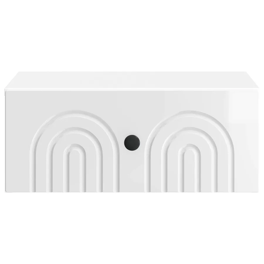 Cabinet de chevet mural 2 pcs Blanc brillant 49 x 34,5 x 20 cm - 7