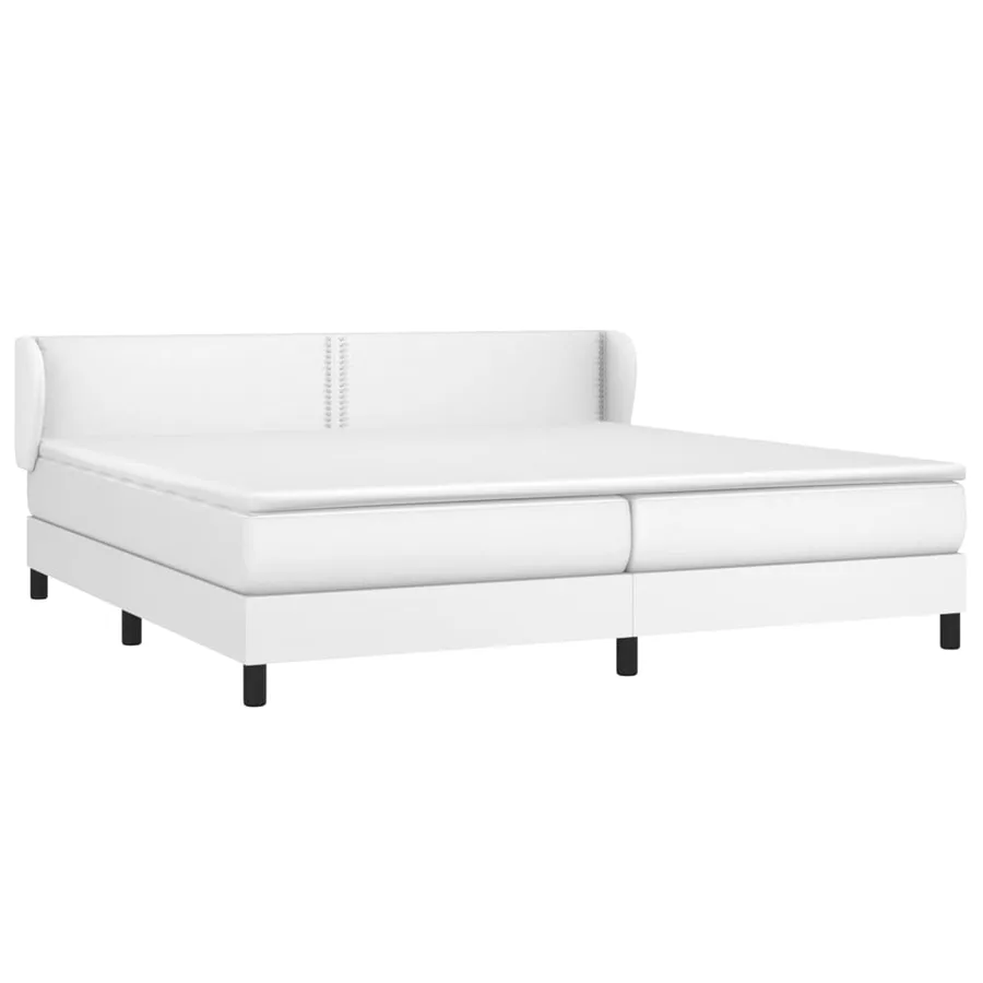 Sommier à lattes de lit avec matelas Blanc 200x200cm Similicuir - 3