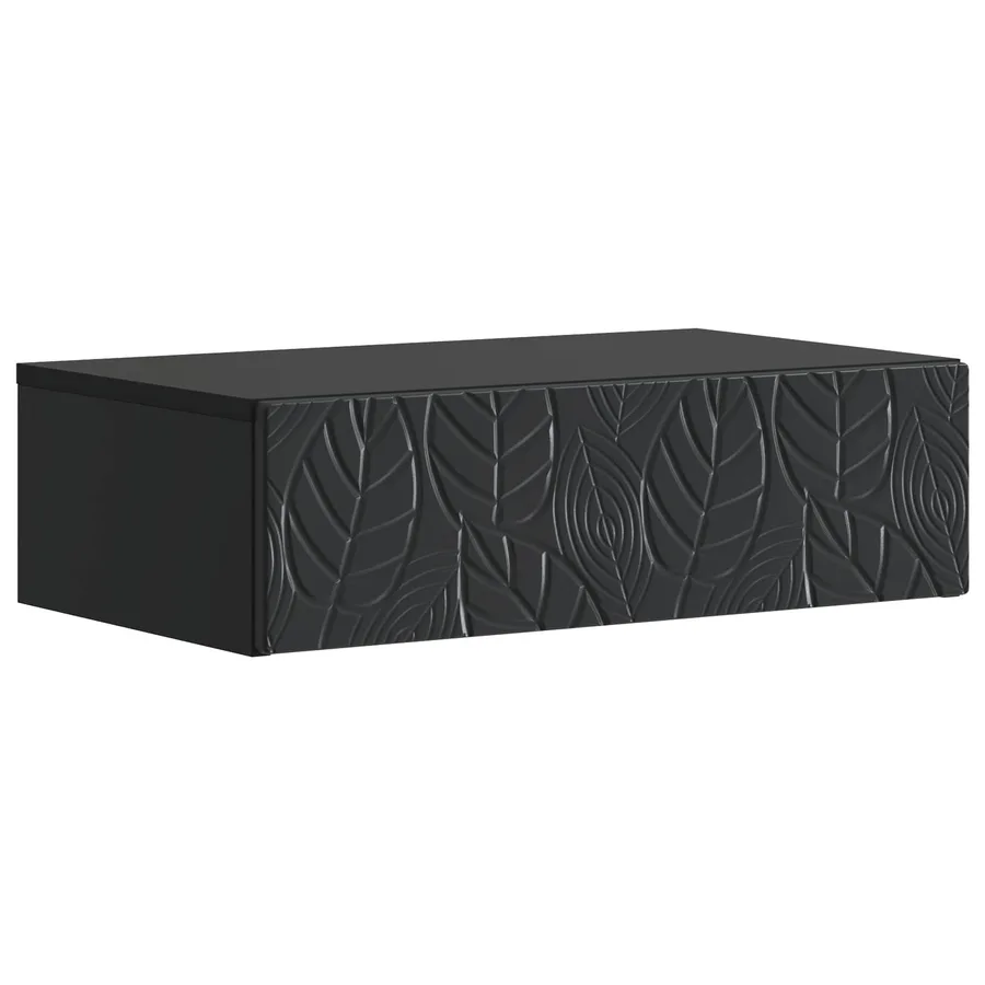 Table d'appoint murale Noir 59 x 34,5 x 17 cm Bois d'ingénierie - 2