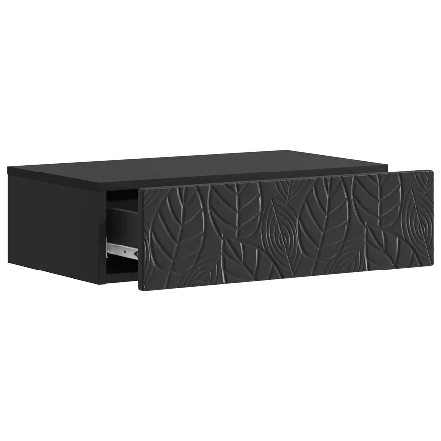 Table d'appoint murale Noir 59 x 34,5 x 17 cm Bois d'ingénierie - 3