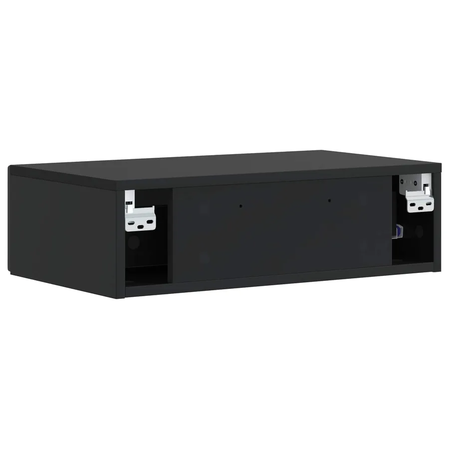 Table d'appoint murale Noir 59 x 34,5 x 17 cm Bois d'ingénierie - 6