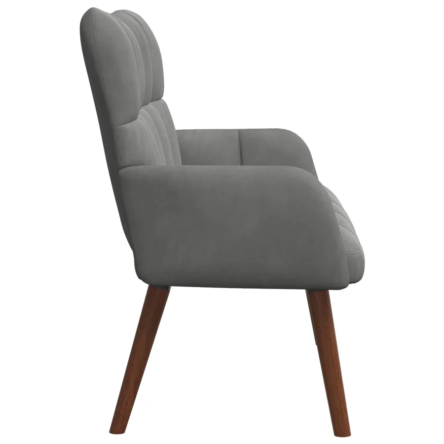 Sofa 2 places Gris foncé 115 x 61 x 87 cm Velours - 5