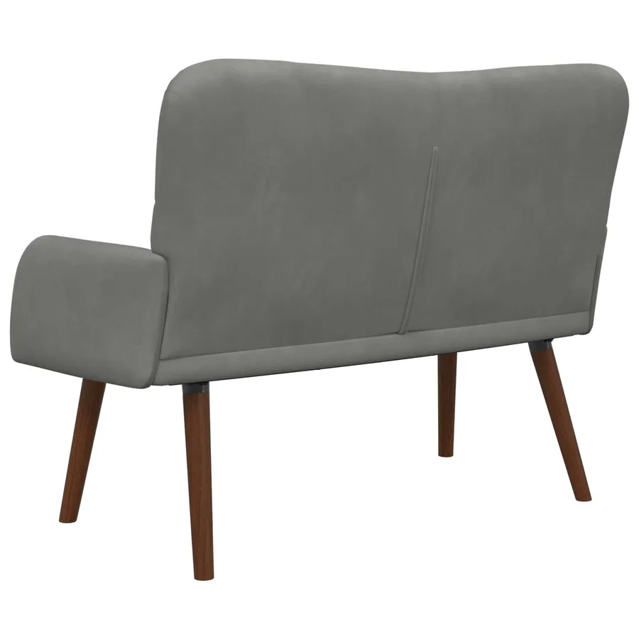 Sofa 2 places Gris foncé 115 x 61 x 87 cm Velours - 6